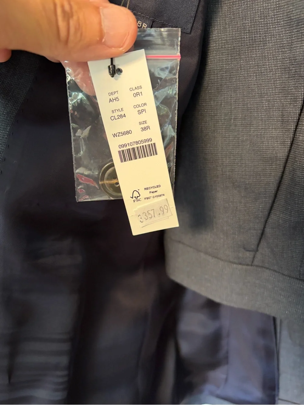 J. Crew Ludlow slim fit suit in Italian cotton blend 38R 32x30 pants NWT